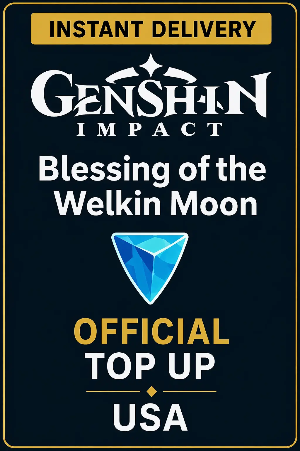 Genshin Impact Blessing Welkin Moon Top Up (USA)