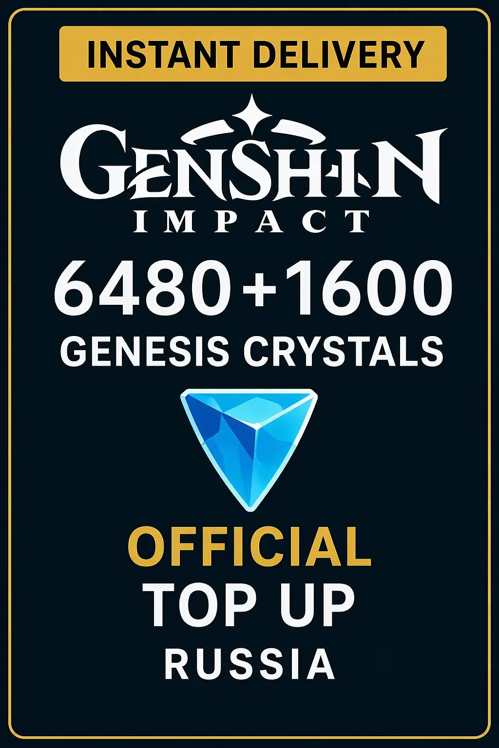 Genshin Impact 6480+1600 Genesis Crystals Top Up (Russia)
