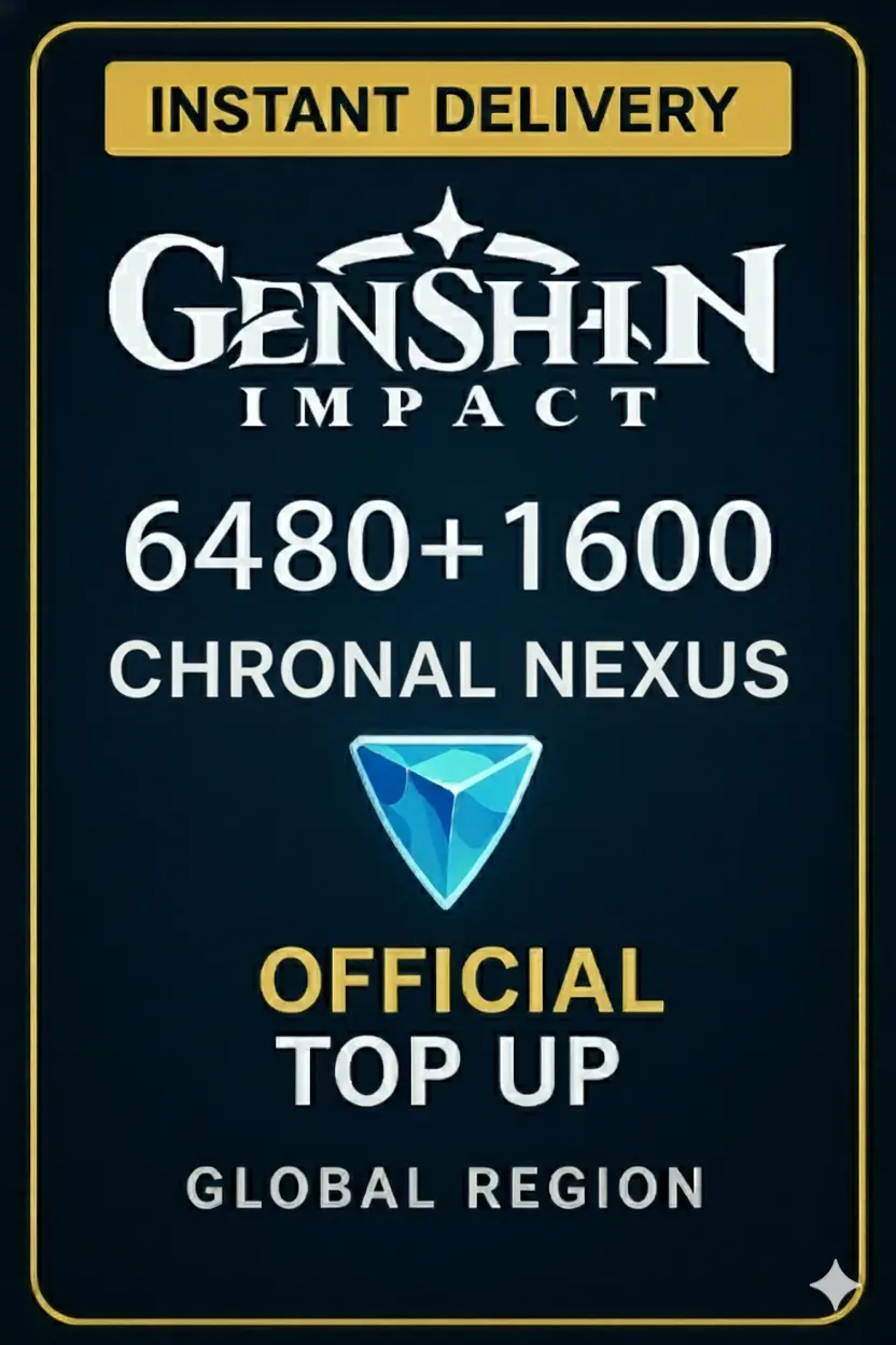 Genshin Impact - 6480 + 1600 Chronal Nexus Top-Up Genshin Impact - 6480 + 1600 Chronal Nexus Top-Up