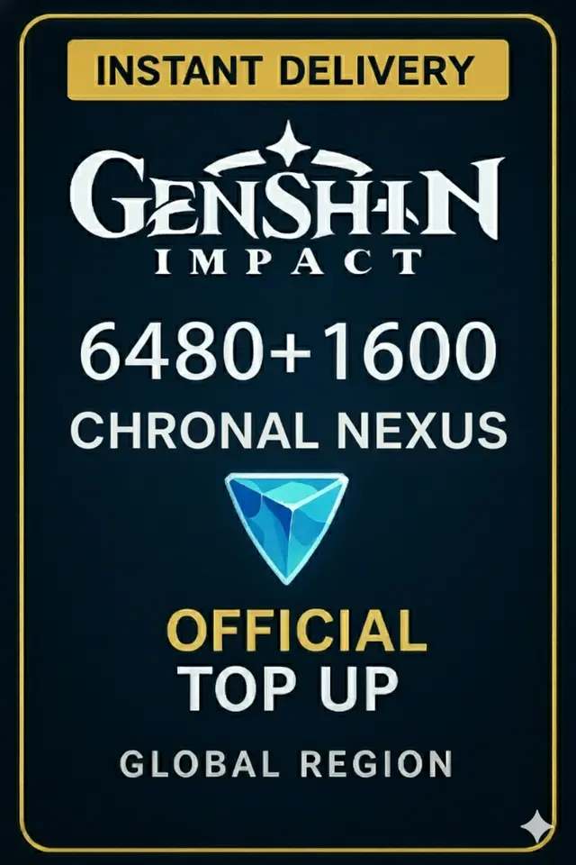 Genshin Impact - 6480 + 1600 Recarga de Nexus Cronal