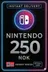Nintendo eShop 250 NOK