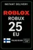 Roblox 25 Euro Game Card (EU)
