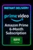Amazon Prime: 6 Month Subscription