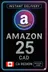 Amazon сыйлық картасы 25 CAD CA