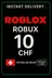 Roblox 10 CHF Game Card (CH)
