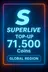 SuperLive 71.500 Coins Top-Up (Global)