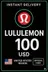 Lululemon 100 USD