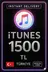 iTunes Hediye Kartı 1500 TL Bakiye