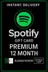 Spotify Gift Card Algeria - 12 Month Premium
