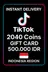 TikTok 2040 Coins Gift Card 500.000 IDR (Indonesia)