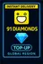 Hago 91 Diamonds Top-Up (Global)