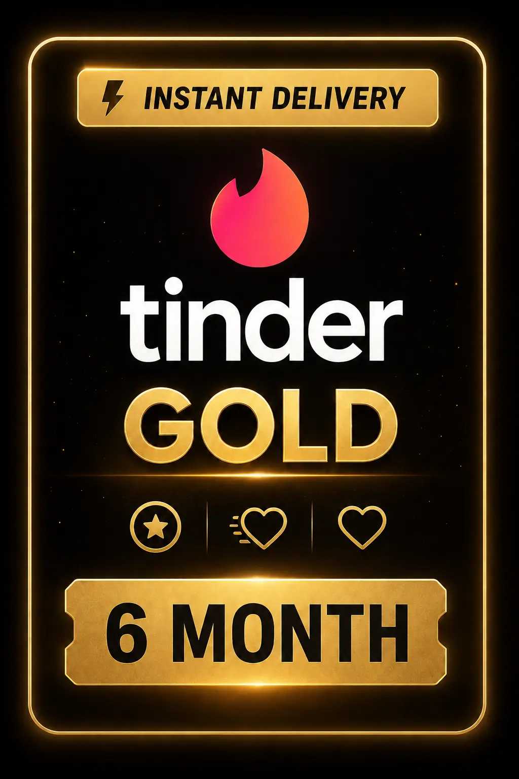 โค้ด Tinder Gold - 6 เดือน