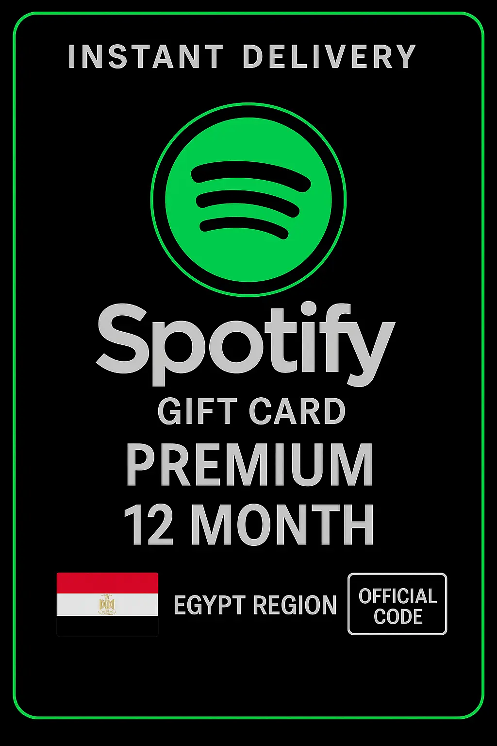 Spotify Gift Card Egypt - 12 Month Premium Spotify Gift Card Egypt - 12 Month Premium