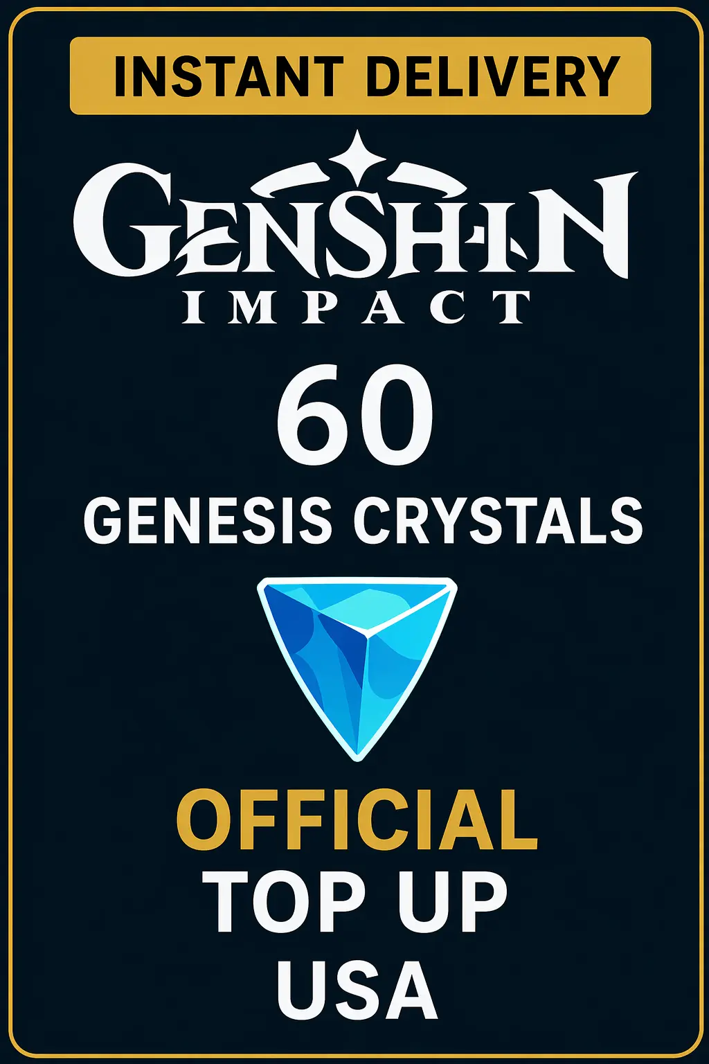 Genshin Impact 60 Genesis Crystals Top Up (USA)