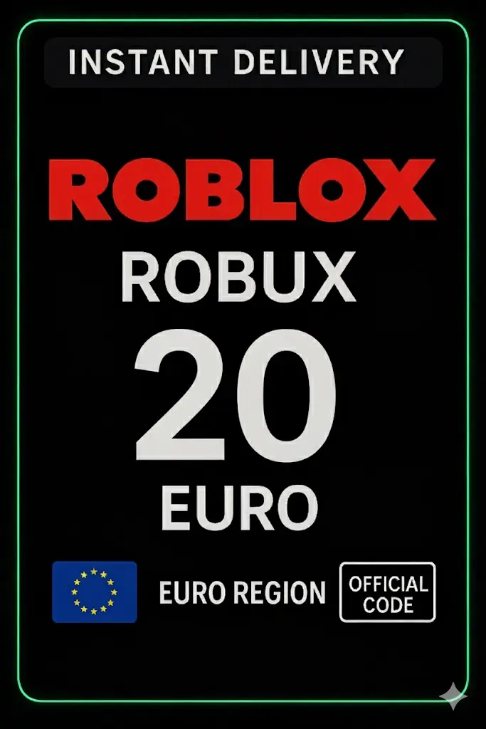 Tarjeta de juego de 20 euros de Roblox (UE) Tarjeta de juego de 20 euros de Roblox (UE)