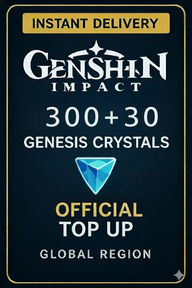 Recarga de 300+30 Cristales de Génesis de Genshin Impact