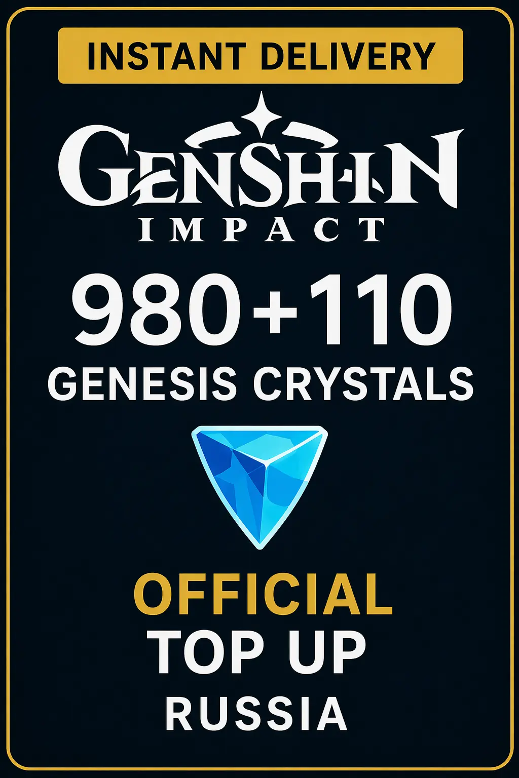 Genshin Impact 980+110 Genesis Crystals Top Up (Russia)
