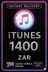 iTunes Kartë Dhuratë 1400 ZAR ZA