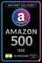 Amazon Geschenkkarte 500 INR