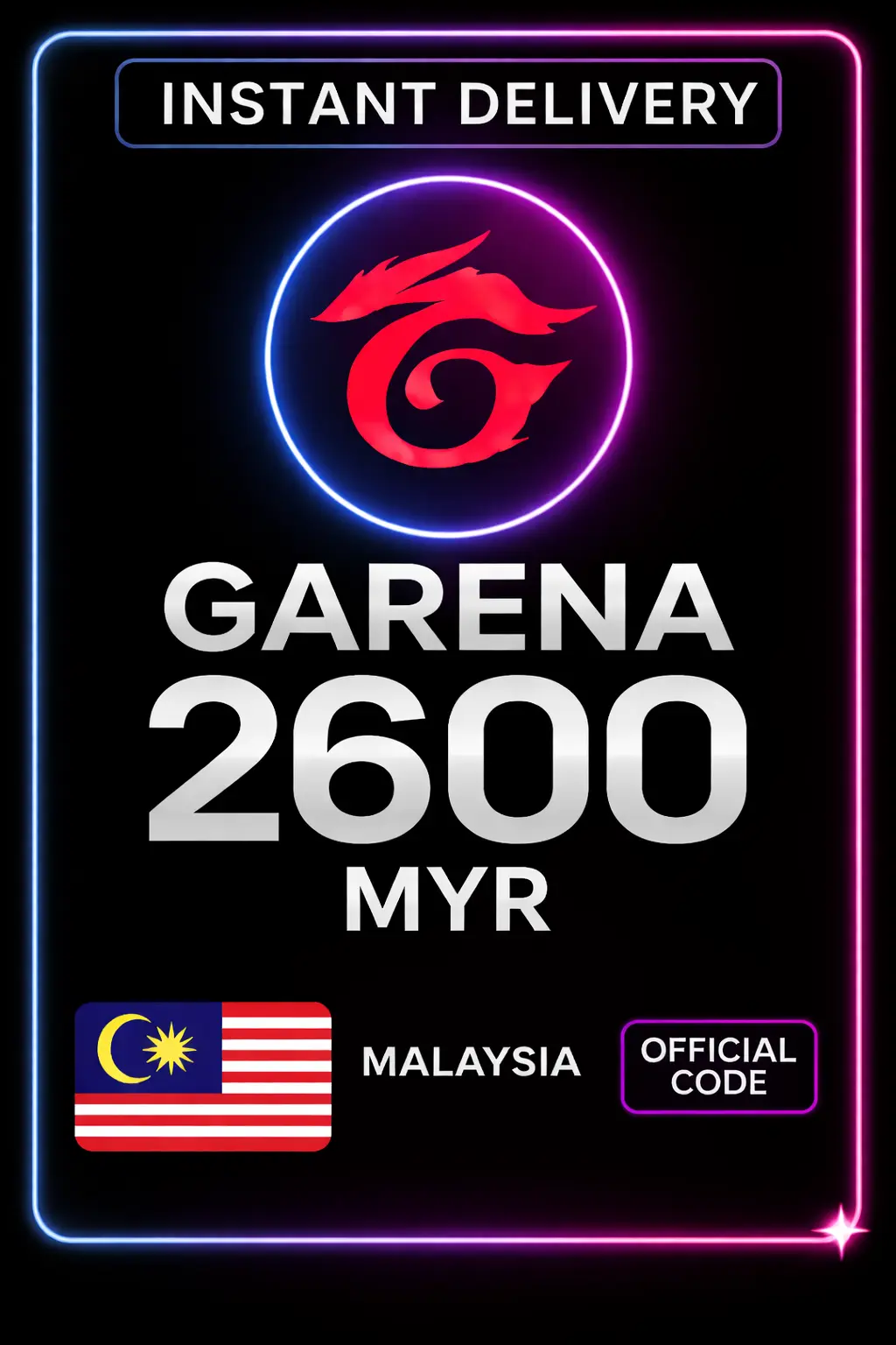 Garena Shells Malasia (MY) - 2600