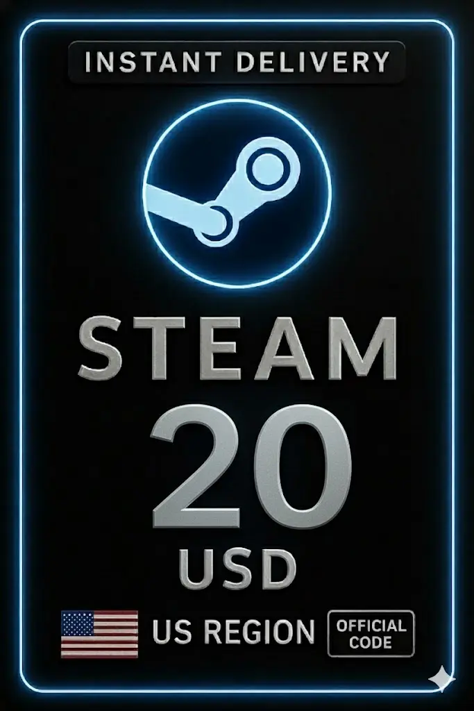 Steam Wallet Card 20 USD Steam Wallet Card 20 USD