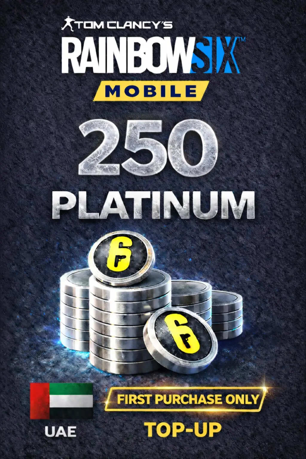 Rainbow Six Mobile - 250 Platinum (FIRST PURCHASE ONLY) (UAE)