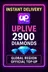 UPlive 2900 Алмаза (Топ-ап)