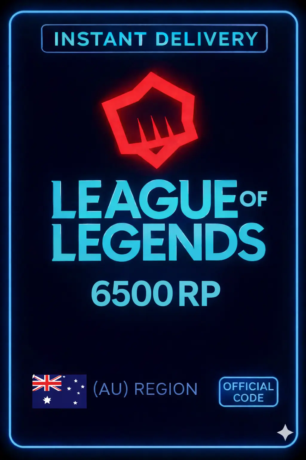 Riot Points - 6500 RP (Australia)