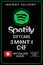 Spotify Hədiyyə Kartı İsveçrə - 3 Ay CHF