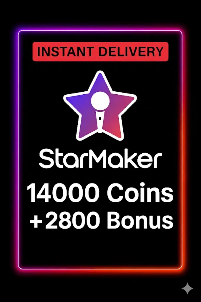 StarMaker 14000 Coins + 2800 Bonus Top Up StarMaker 14000 Coins + 2800 Bonus Top Up