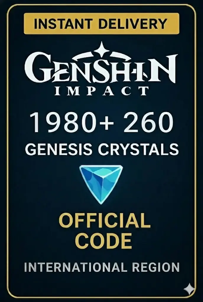 Genshin Impact-1980 + 260 Genesis Crystals (INT)