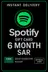Spotify Gift Card Saudi Arabia - 6 Month SAR