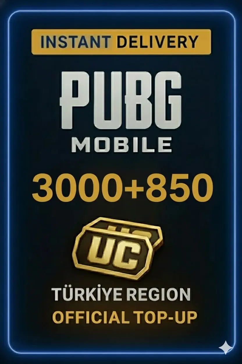 PUBG Mobile - 3000+850 UC Uzlāde (Turcija) PUBG Mobile - 3000+850 UC Uzlāde (Turcija)