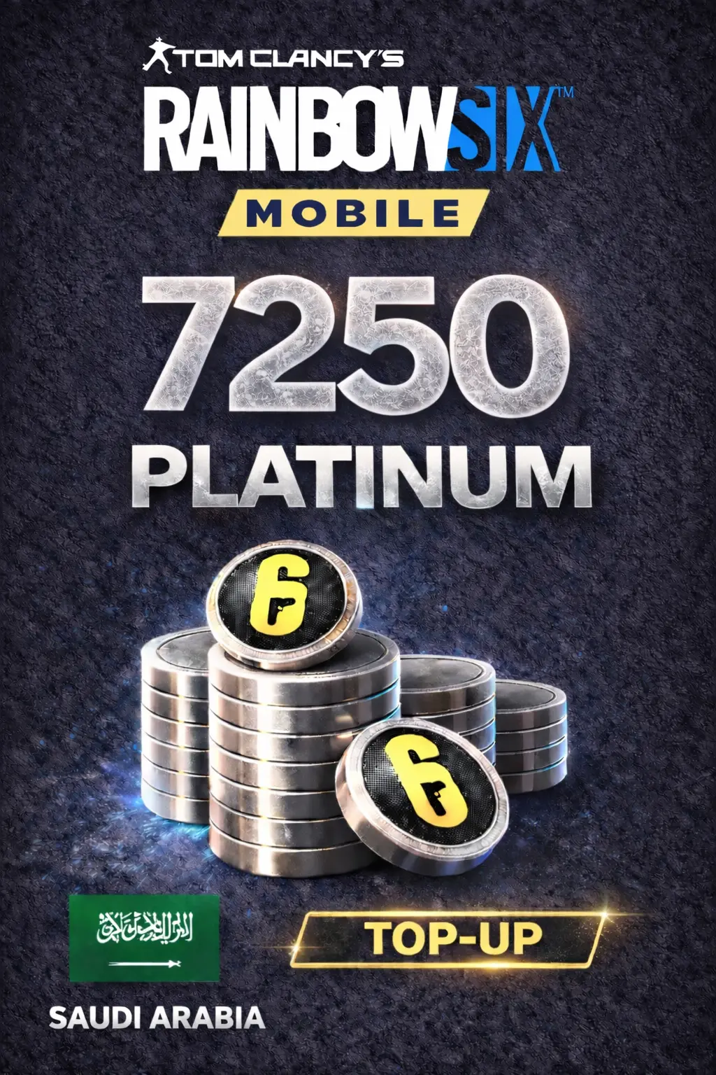 Rainbow Six Mobile - 7250 Platinum Top-Up (Saudi Arabia)