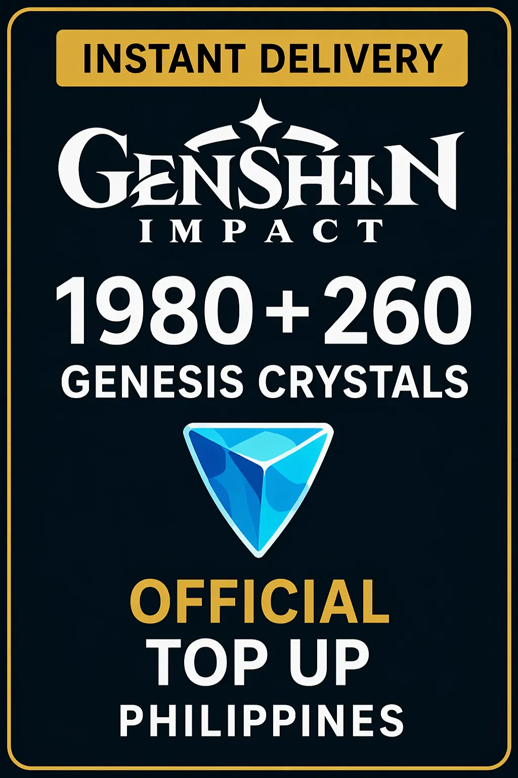 Genshin Impact 1980+260 Genesis Crystals Top Up (Philippines)