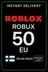 Roblox 50 Euro Game Card (EU)