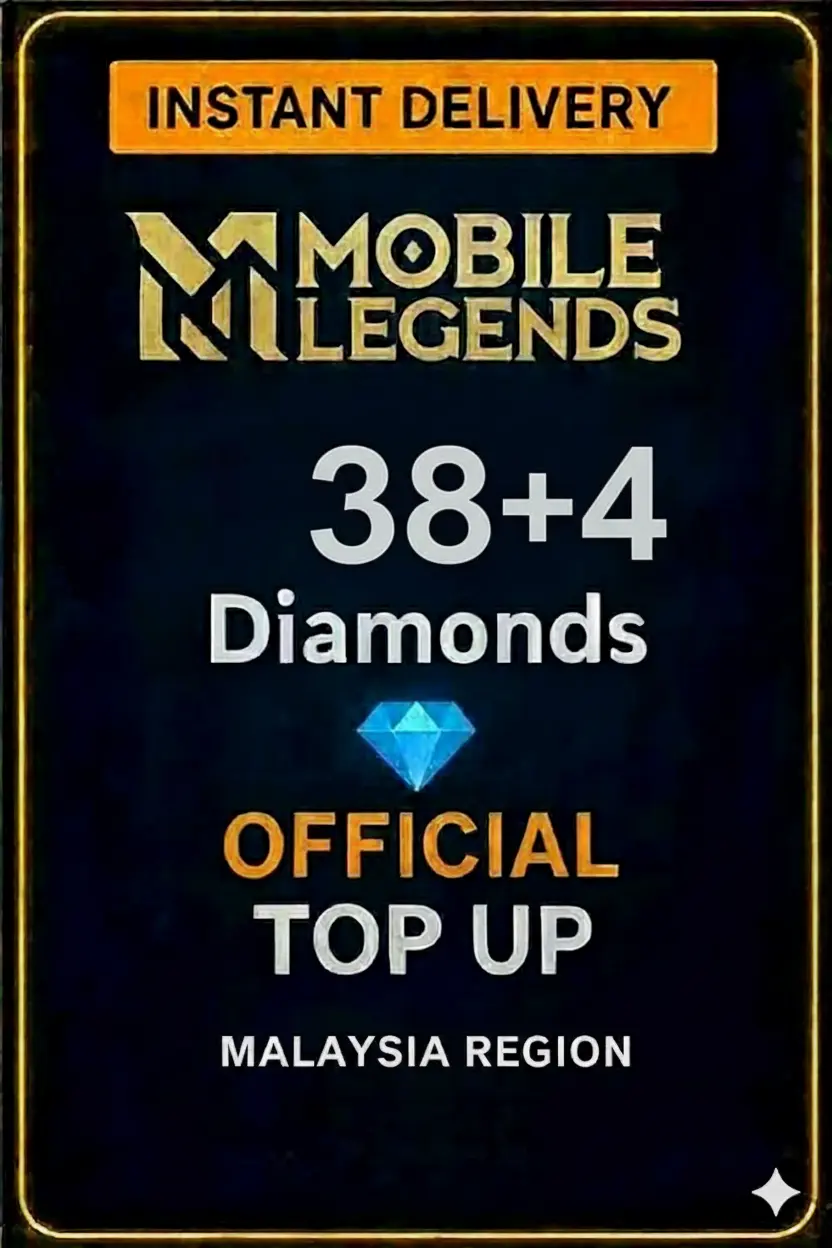 Mobile Legends 38 Berlian + 4 Tambahan Top-Up (Malaysia) Mobile Legends 38 Berlian + 4 Tambahan Top-Up (Malaysia)