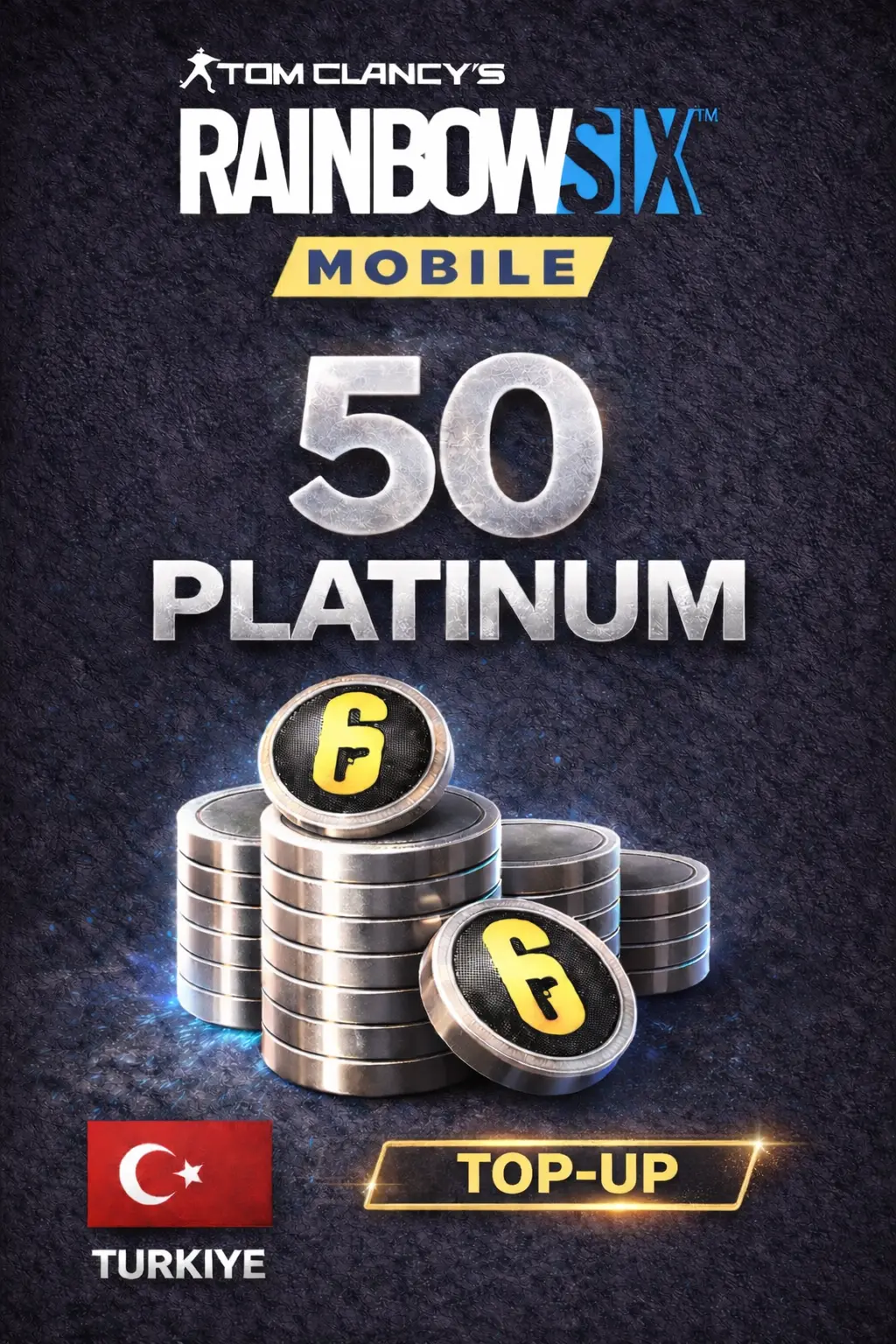 Rainbow Six Mobile - 50 Platinum Top-Up (Turkiye)