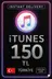 iTunes Hediye Kartı 150 TL Bakiye
