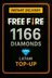 Free Fire 1166 Diamonds Top-Up (LATAM)