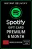 بطاقة هدايا سبوتيفاي المغرب - اشتراك بريميوم لمدة 6 أشهر