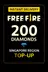 Free Fire 200 Diamonds Top-Up (Singapore)