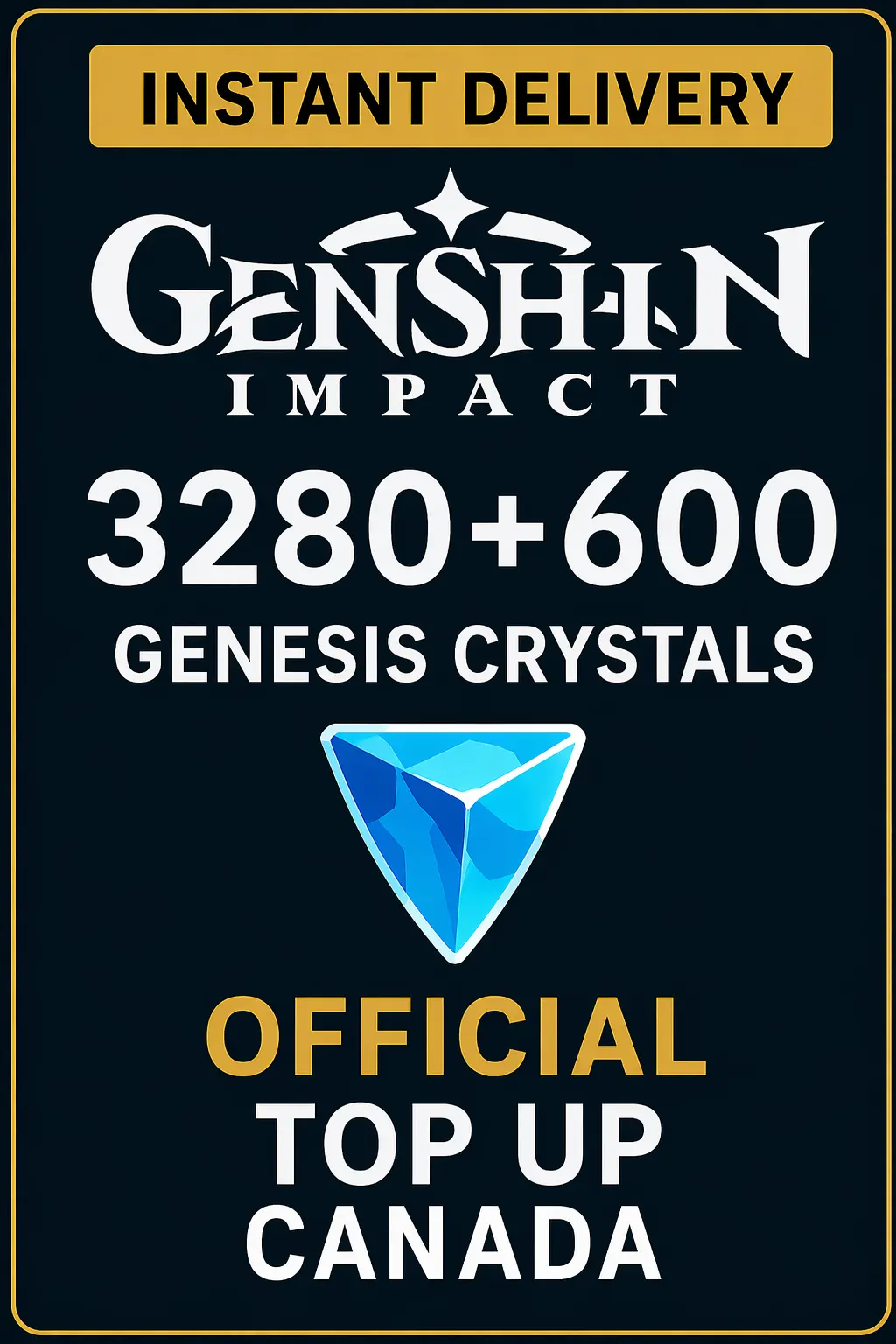 Genshin Impact 3280 + 600 Genesis Crystals Top Up (Canada)