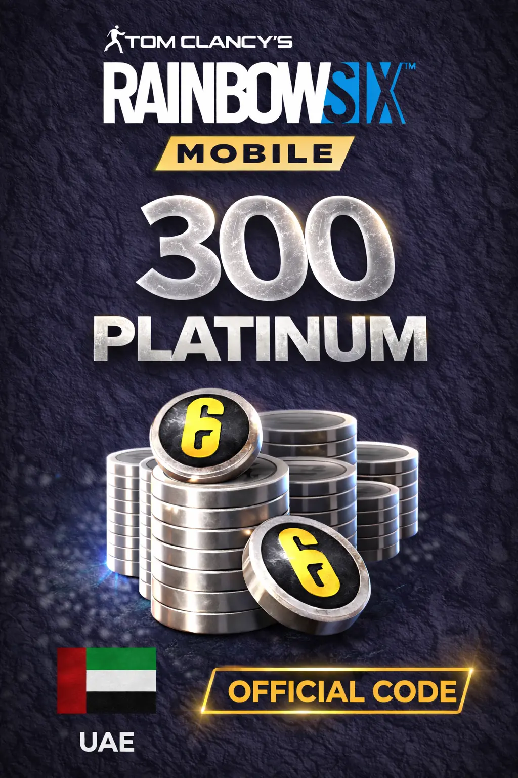 Rainbow Six Mobile - 300 Platinum Code (UAE)