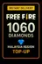 Free Fire 1060 Diamonds Top-Up (Malaysia)