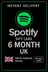 Carta regalo Spotify Regno Unito - 6 mesi UK