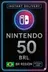 Cartão eShop da Nintendo - 50 BR