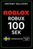 Roblox 100 SEK ဂိန်းကတ် (SE)