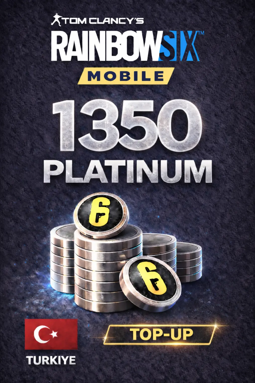 Rainbow Six Mobile - 1350 Platinum Top-Up (Turkiye)