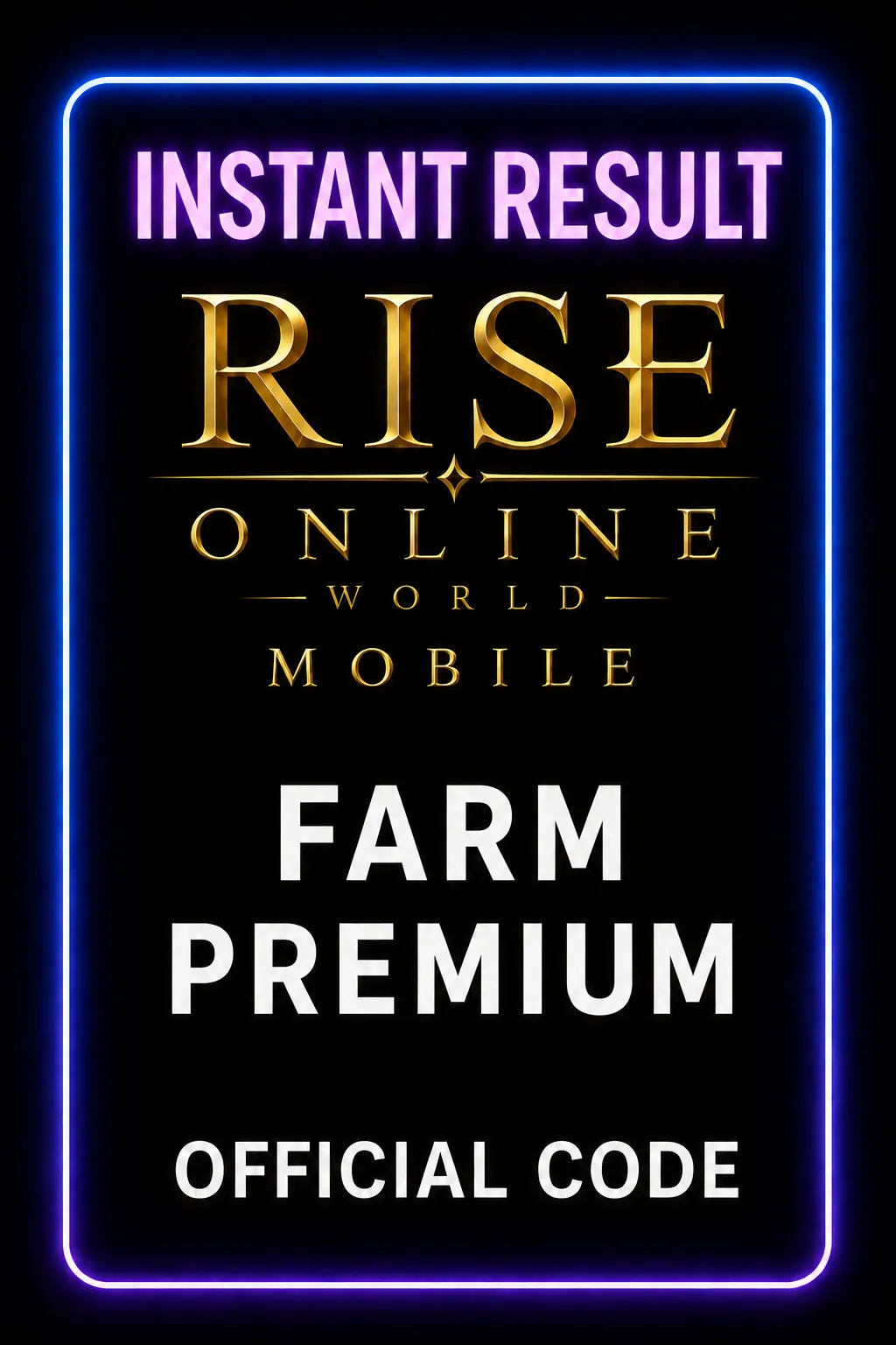 Rise Online World Mobile Farm Premium
